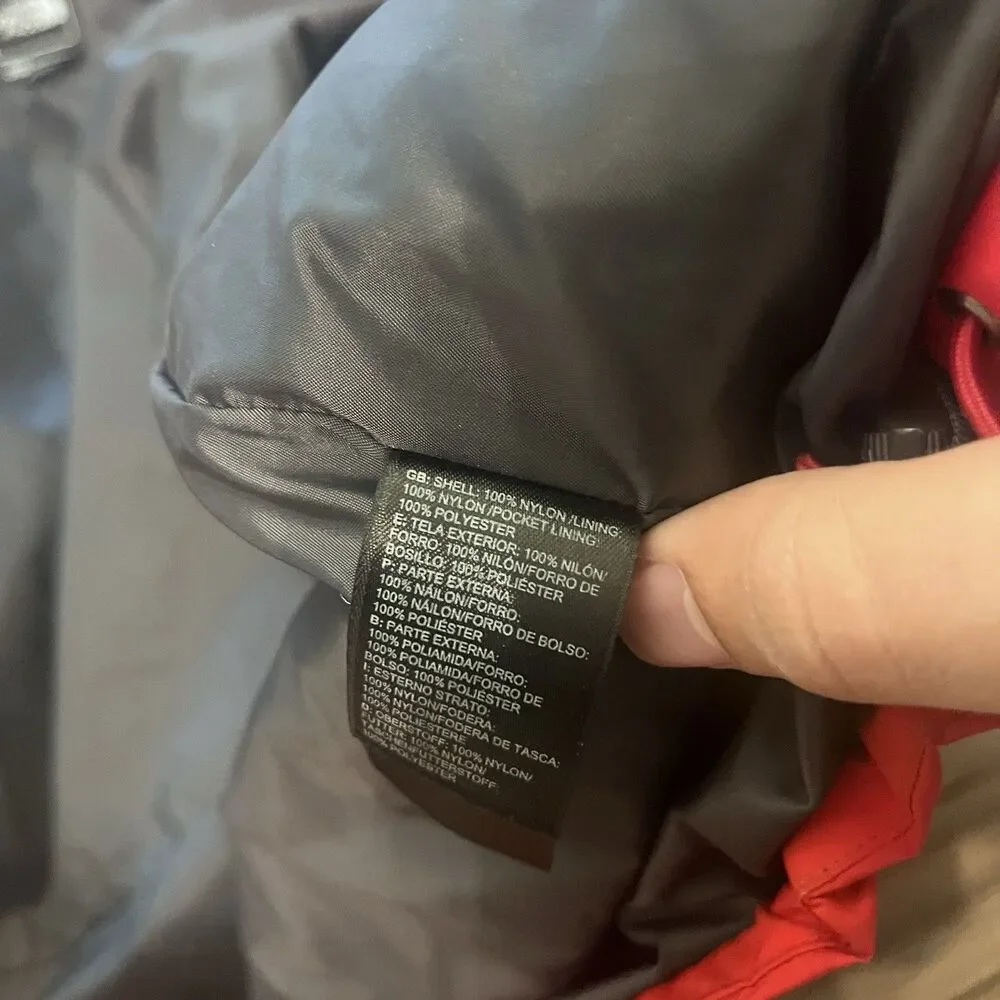 The North Face HyVent Zip Up Jacket Coat Men's XL Red Gray Waterproof Softshell